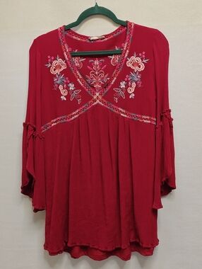 Altered States Embroidered Top, Fully Lined